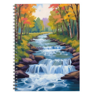 Carnet Peinture de paysage de nature de cascade