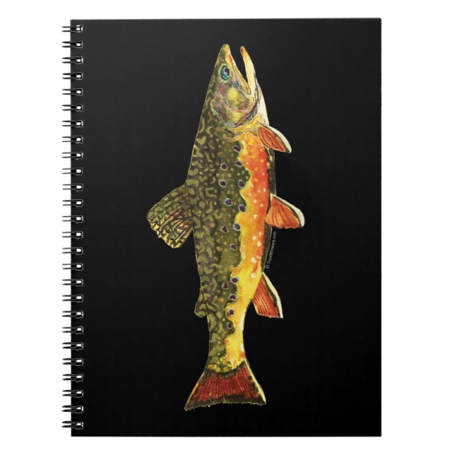 Carnet Peinture de poisson à l'omble de fontaine (Devant)