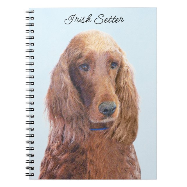 Carnet Peinture de Setter irlandais - Joli art original d (Devant)