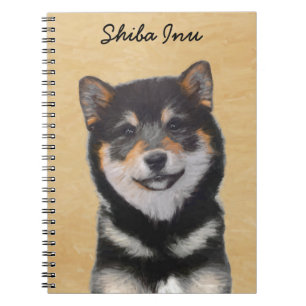 Carnet Peinture de Shiba Inu (noir et Tan) - art de chien