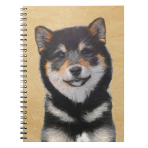 Carnet Peinture de Shiba Inu (noir et Tan) - art de chien