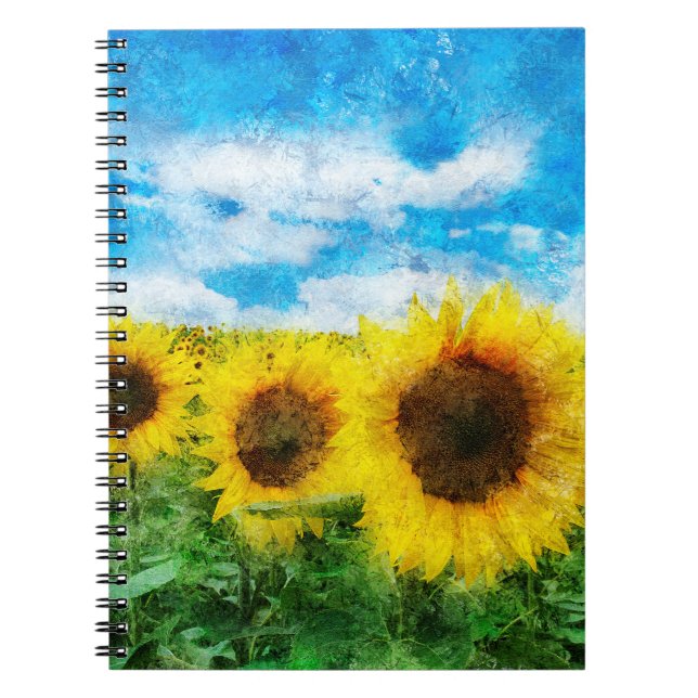 Carnet Peinture de tournesols (Devant)