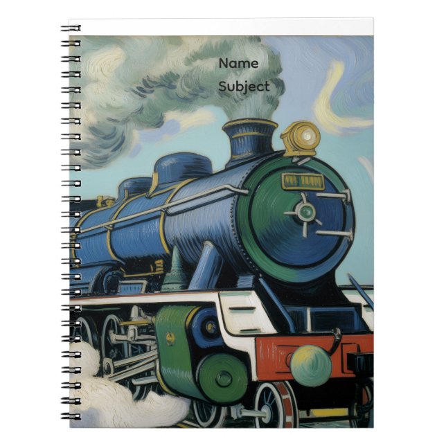 Carnet Peinture de train à vapeur vintage (Devant)