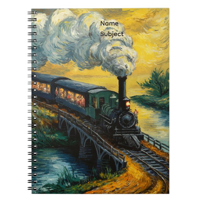 Carnet Peinture de train à vapeur vintage (Devant)