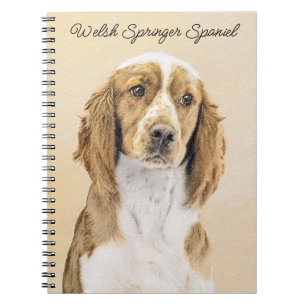 Carnet Peinture d'espagnol Welsh Springer - Art original 