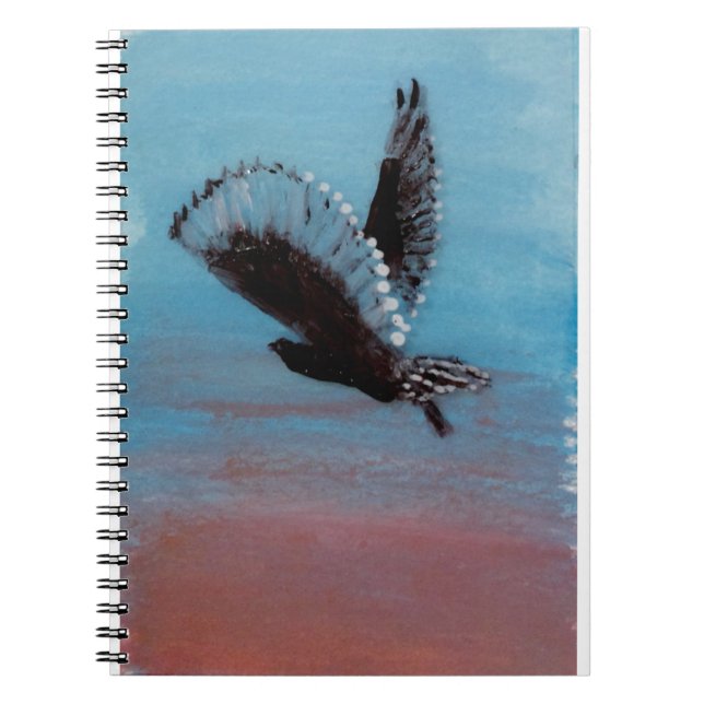 Carnet Peinture d'oiseaux Chouette du lever du soleil (Devant)
