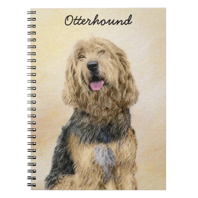 Carnet Peinture d'Otterhound - Joli art original de chien (Devant)