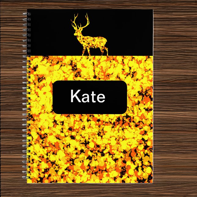 Carnet Peinture éclaboussée de cerf doré  (Créateur téléchargé)