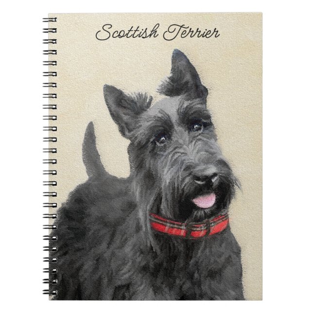 Carnet Peinture écossaise Terrier - Cute Original Chien A (Devant)