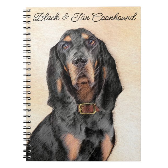 Carnet Peinture en noir et blanc - Art original Chien (Devant)