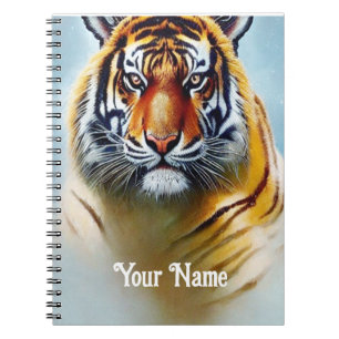Carnet Peinture faciale de tigre - Artwork de faune frapp