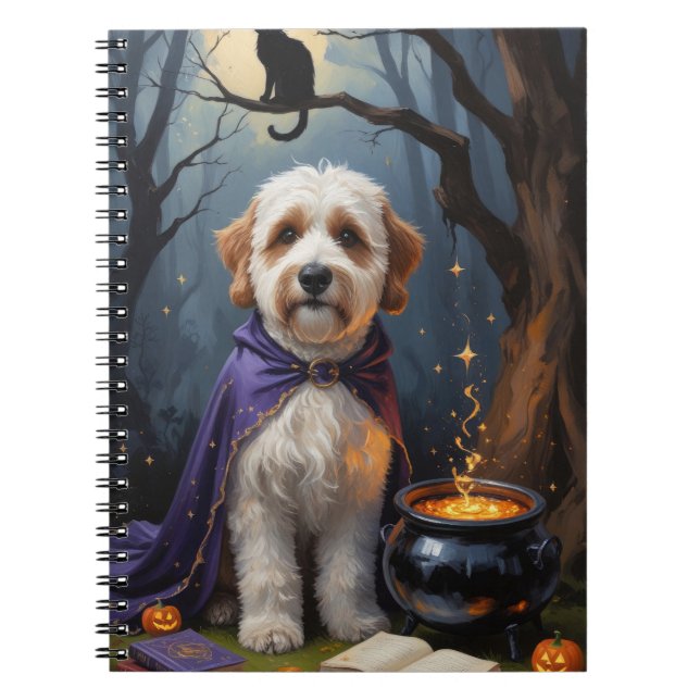 Carnet Peinture fantaisiste d'Halloween de Bernedoodle (Devant)