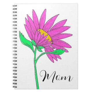 Carnet Peinture florale acrylique rose fantaisiste Pretty