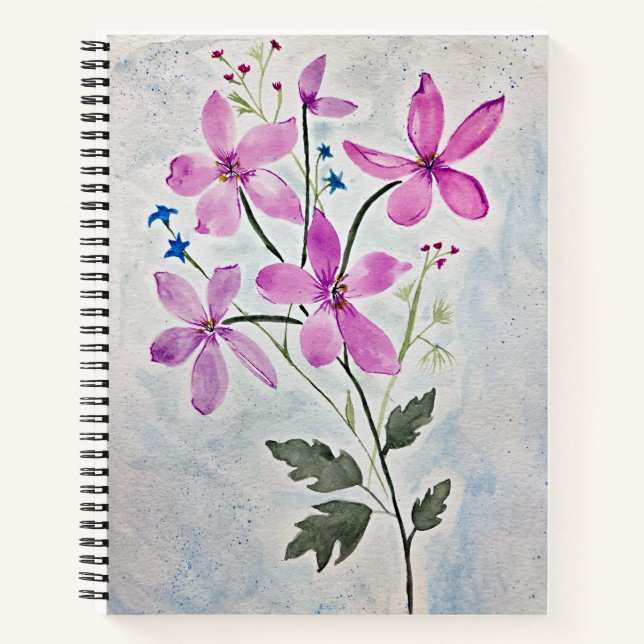 Carnet Peinture florale botanique originale (Devant)