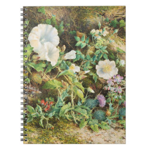 Carnet Peinture florale de pétunias fleuris vintage jolie