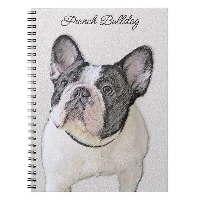 Carnet Peinture française de Bulldog (Pied de broche) - A (Devant)