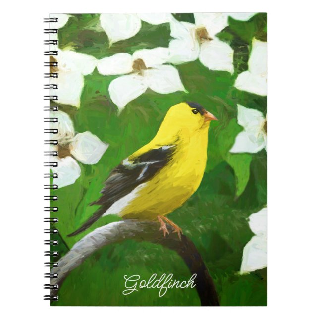 Carnet Peinture Goldfinch - Cute Original Chien Art (Devant)