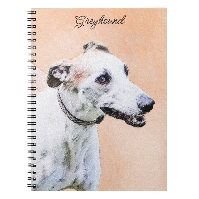 Carnet Peinture Greyhound - Cute Original Chien Art (Devant)