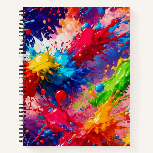 Carnet Peinture humide colorée design (Devant)