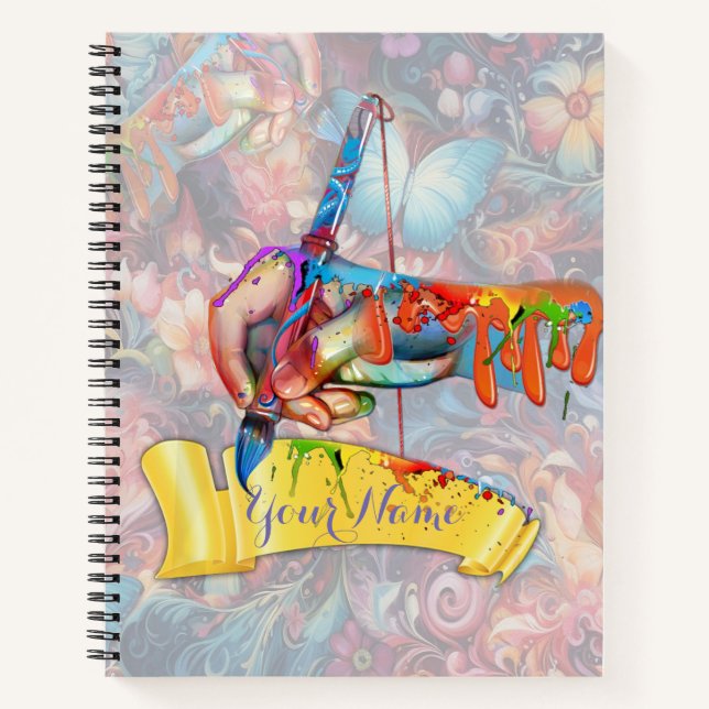 Carnet Peinture Imaginaire Fleurs exprimant la nature (Devant)