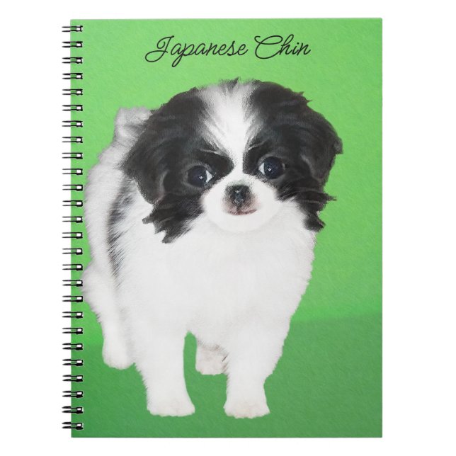 Carnet Peinture japonaise de chiot - Art original de chie (Devant)
