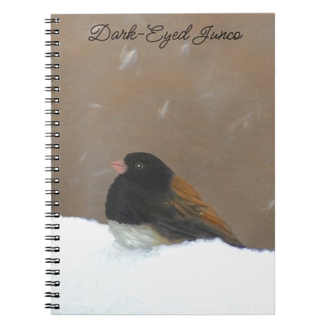 Carnet Peinture Junco foncée - Art original pour oiseaux (Devant)