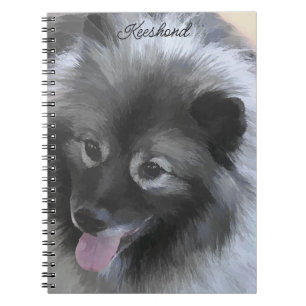 Carnet Peinture Keeshond Bailey - Cute Original Chien Art