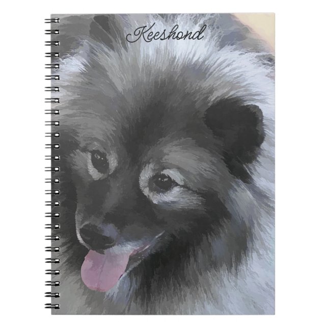 Carnet Peinture Keeshond Bailey - Cute Original Chien Art (Devant)