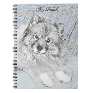 Carnet Peinture Keeshond Beth - Joli art original chien