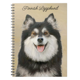 Carnet Peinture Lapphund Finlandaise - Joli art original 