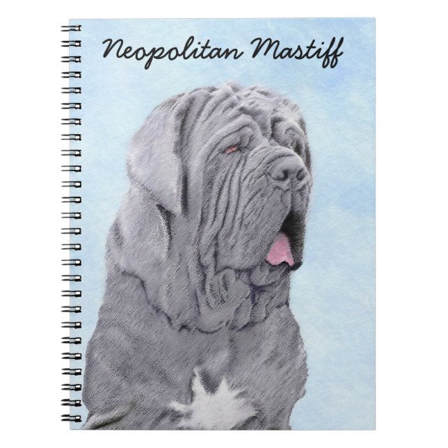 Carnet Peinture Mastiff Neopolitan - Art Chien original (Devant)