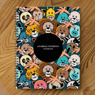 Carnet Peinture murale Doodart Têtes d'animal Monogramme 