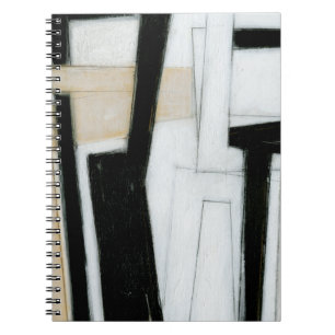 Carnet Peinture noire et blanche abstraite