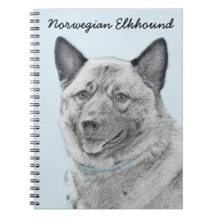 Carnet Peinture norvégienne sur l'Elkhound - Art origina