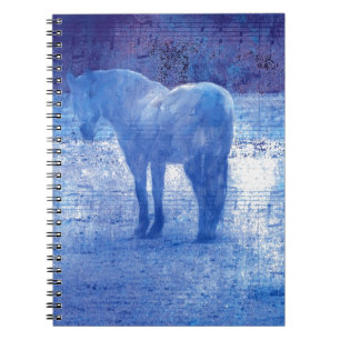 Carnet Peinture numérique à cheval violet