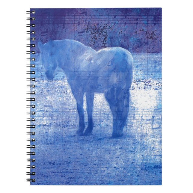 Carnet Peinture numérique à cheval violet (Devant)
