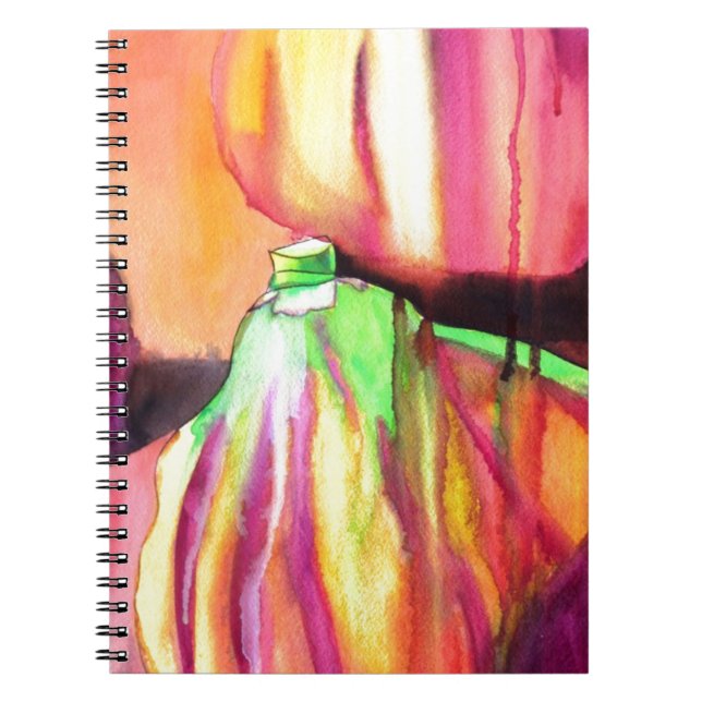 Carnet Peinture originale à l'aquarelle en goutte de Figs (Devant)