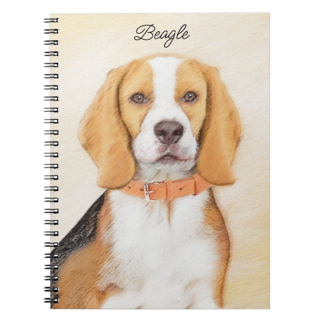 Carnet Peinture originale de chien Beagle Hound Art anima (Devant)
