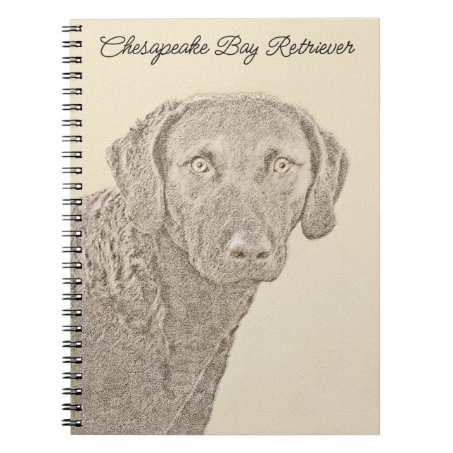 Carnet Peinture originale de chien par Retriever de Chesa (Devant)