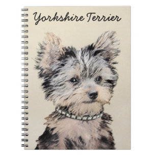 Carnet Peinture originale de chiot Yorkshire Terrier
