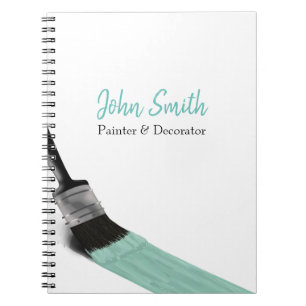 Carnet Peinture Peintre Service Société Brush Pastel Mint