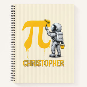 Carnet Peinture personnalisée d'astronaute cool Symbole P