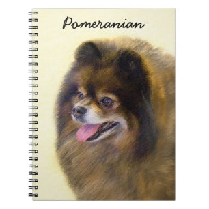 Carnet Peinture Poméranienne Noir et Tan Art Chien origin