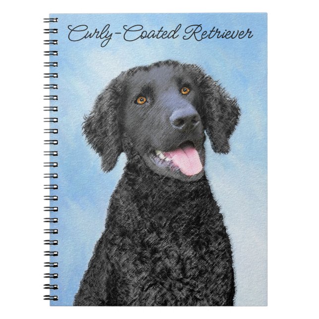 Carnet Peinture Retriever recouverte de boue - Art Chien  (Devant)