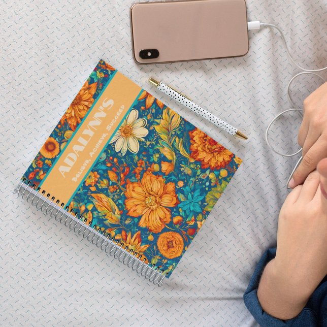 Carnet Peinture rétro Cadeaux de graduation pour petite-f (Retro Painting Graduation Gifts for Granddaughter)