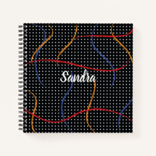 Carnet Peinture rétro Splatter et points Personnalisé