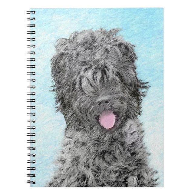 Carnet Peinture russe Terrier noir - Chien original migno (Devant)