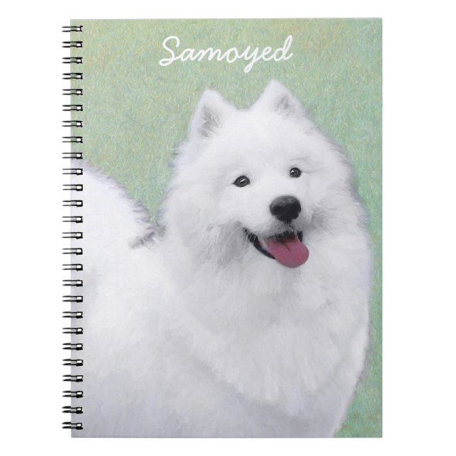 Carnet Peinture Samoyed - Cute Original Chien Art (Devant)