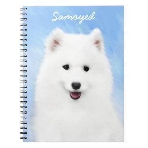 Carnet Peinture Samoyed Puppy - Jolie Art Original Chien
