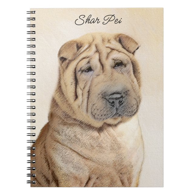 Carnet Peinture Shar Pei - Cute Original Chien Art (Devant)